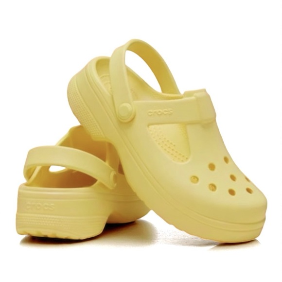 NEW Crocs Classic Mary Jane Clog K - Kids Size C11 - Yellow - Picture 11 of 11